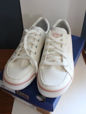 Keds Cream Canvas With Iridescent Feature Size 9.5